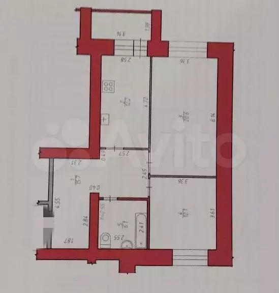 2-к. квартира, 60 м, 9/10 эт. - Фото 0