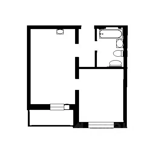 1-к кв. Санкт-Петербург дор. Муринская, 53 (34.8 м) - Фото 1