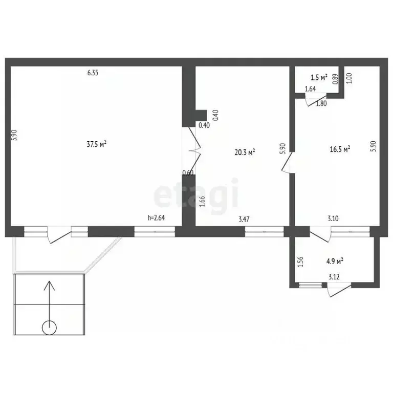 Торговая площадь в Башкортостан, Бирск Интернациональная ул., 122Б (81 ... - Фото 2