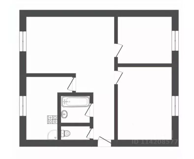 3-к кв. Воронежская область, Борисоглебск Аэродромная ул., 3 (56.0 м) - Фото 1