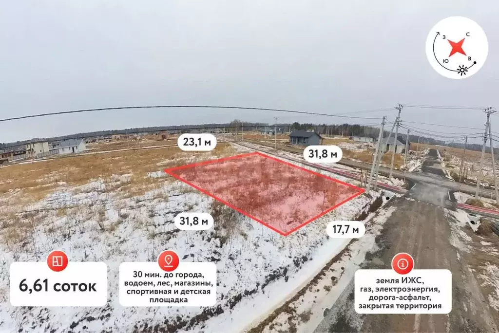 Участок в Тюменская область, Тюменский муниципальный округ, с. Кулига, ... - Фото 1