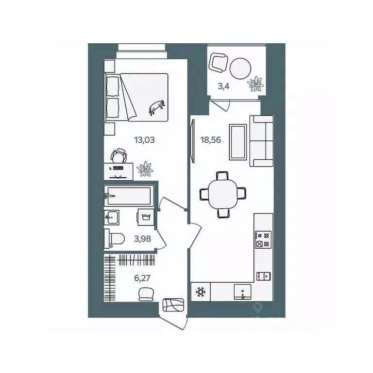 1-к кв. Ярославская область, Ярославль пос. Павловский, Волга-Лайф ... - Фото 1