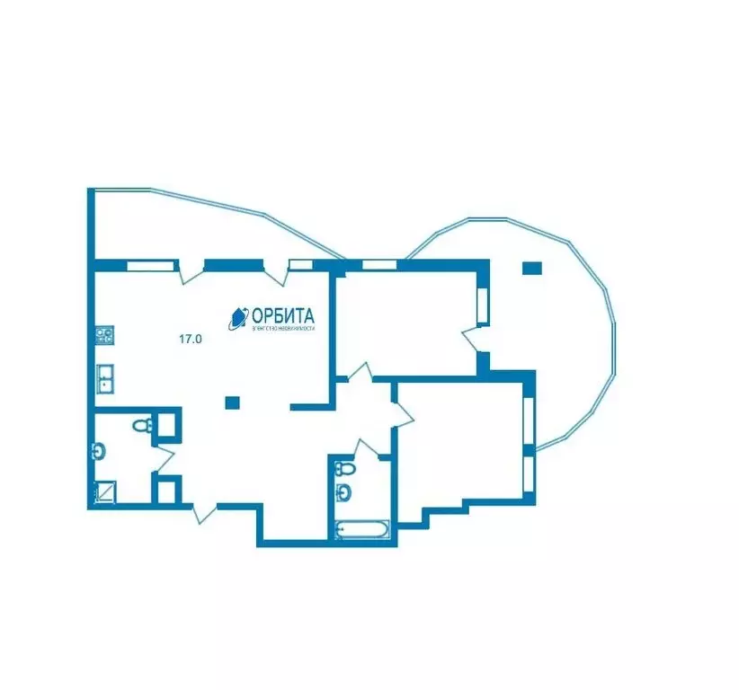 2-комнатная квартира: Тюмень, улица Федюнинского, 64 (73.4 м) - Фото 1