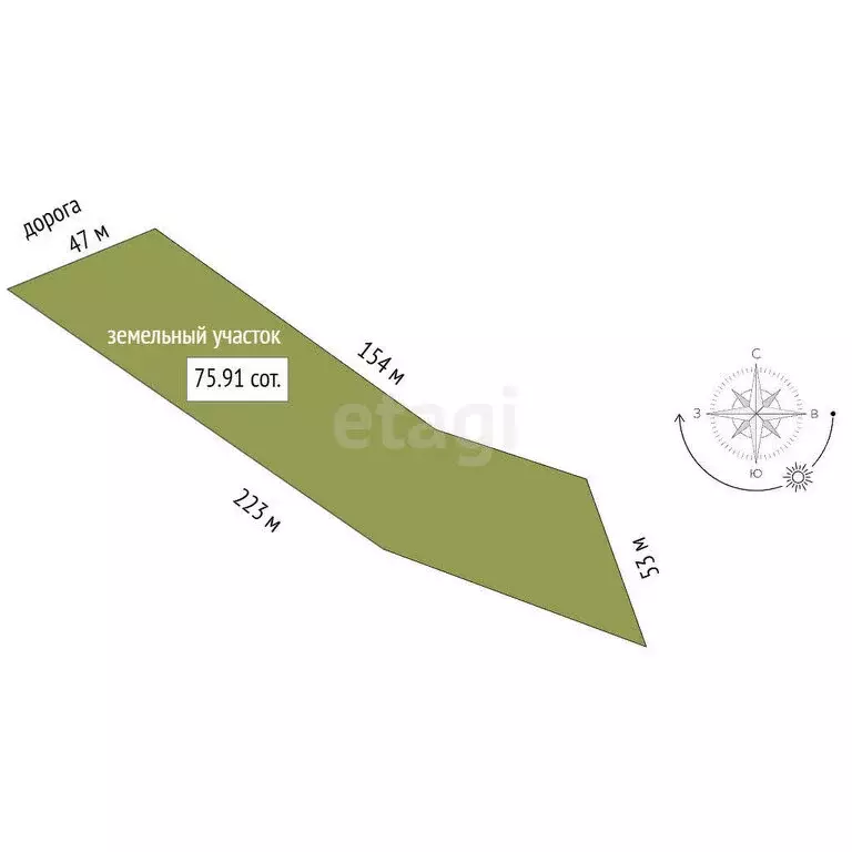 Участок в Кострома, Заволжский район (75.91 м) - Фото 1