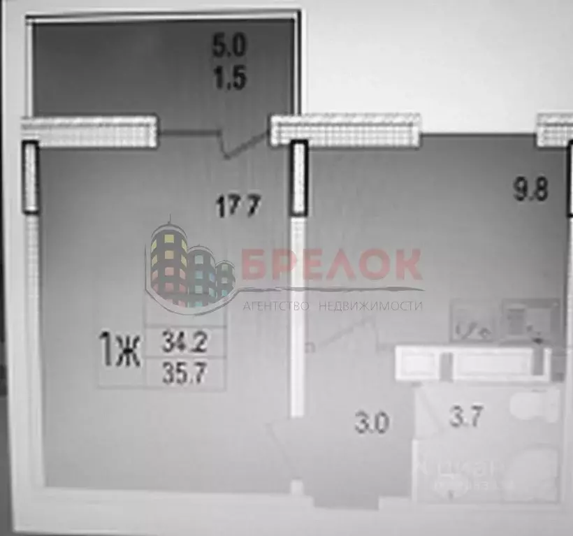 1-к кв. Ростовская область, Ростов-на-Дону 2-й Атмосферный пер., 4 ... - Фото 2