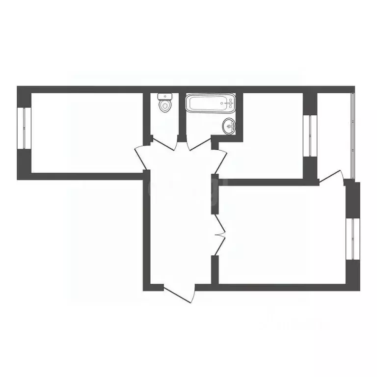 2-к кв. Амурская область, Бурейский муниципальный округ, Новобурейский ... - Фото 2
