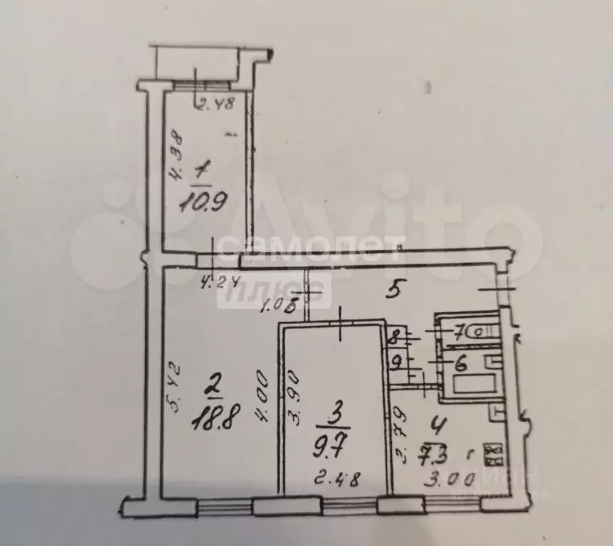 3-к кв. Воронежская область, Воронеж ул. Хользунова, 15 (57.1 м) - Фото 1