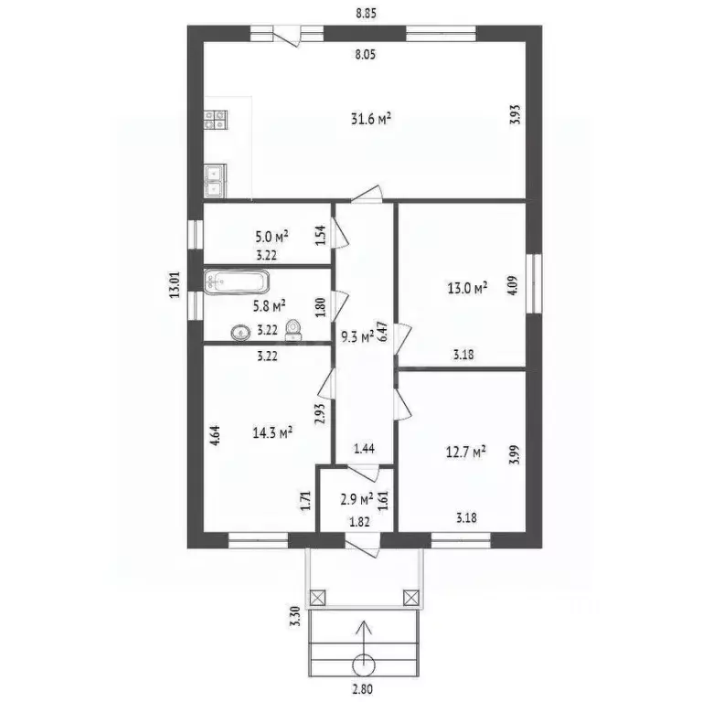 Дом в Ростовская область, Мясниковский район, Красный Крым хут. ул. ... - Фото 1