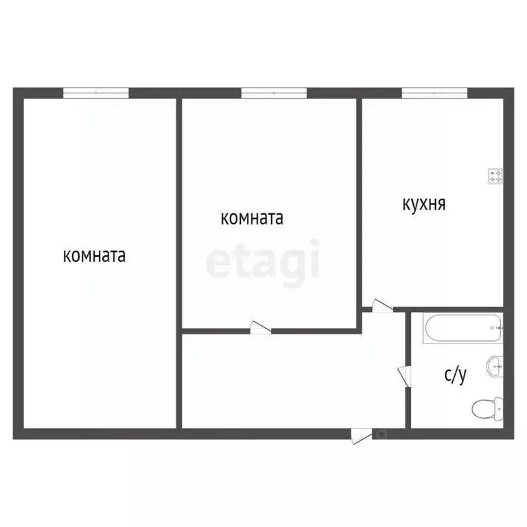 2-к кв. Курганская область, Кетовский муниципальный округ, с. Садовое ... - Фото 2