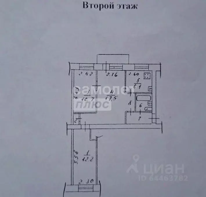 3-к кв. Вологодская область, Вологда Лечебная ул., 32 (55.1 м) - Фото 2