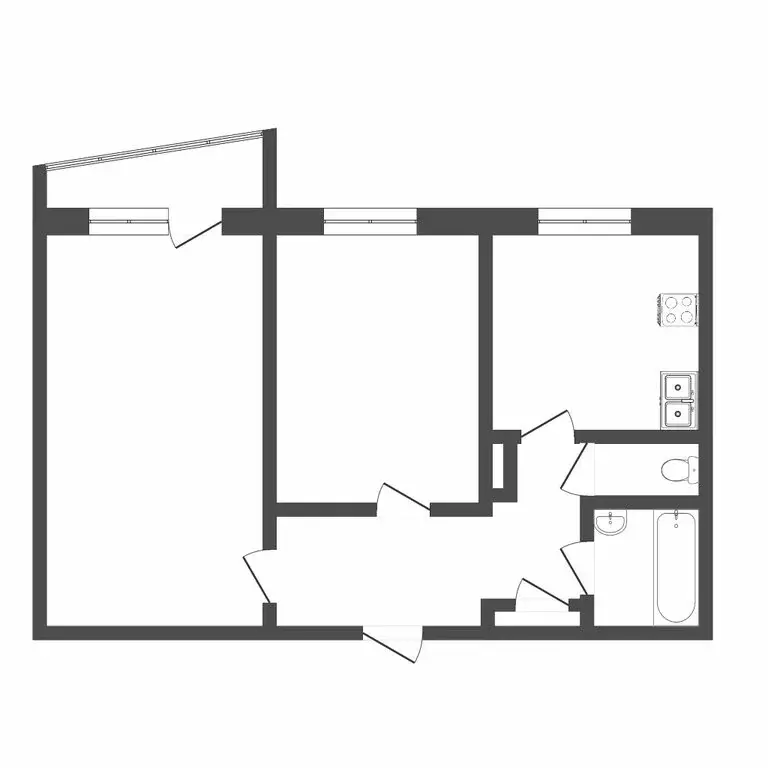 2-комнатная квартира: Тюмень, улица Александра Логунова, 16 (50.5 м) - Фото 0