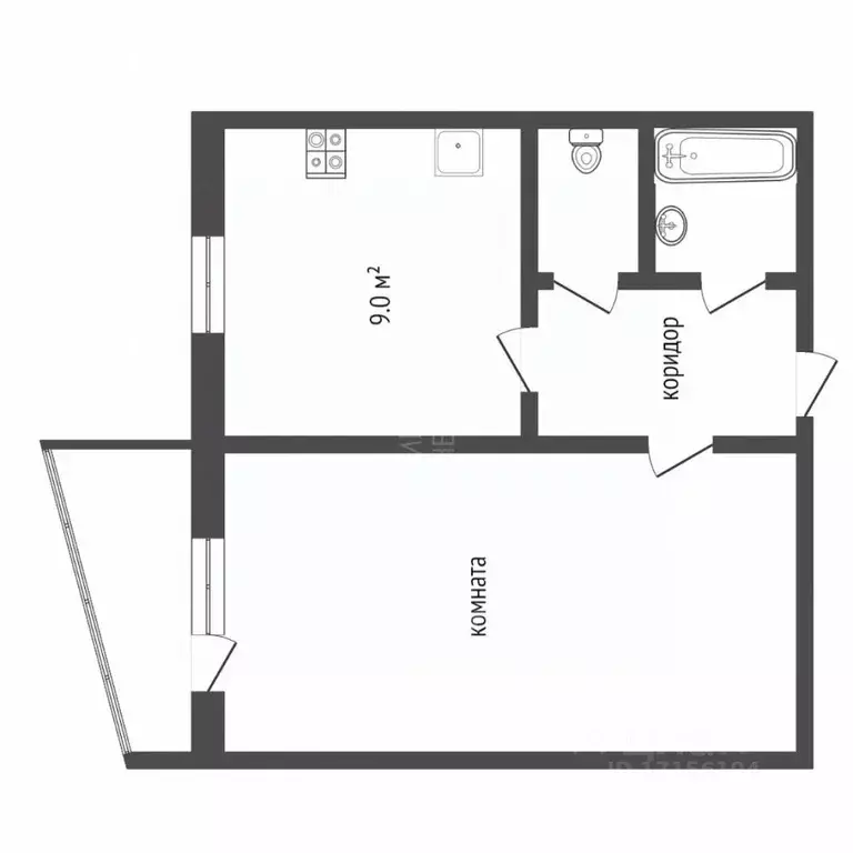 1-к кв. Тюменская область, Тюмень ул. Мельникайте, 135 (33.0 м) - Фото 2