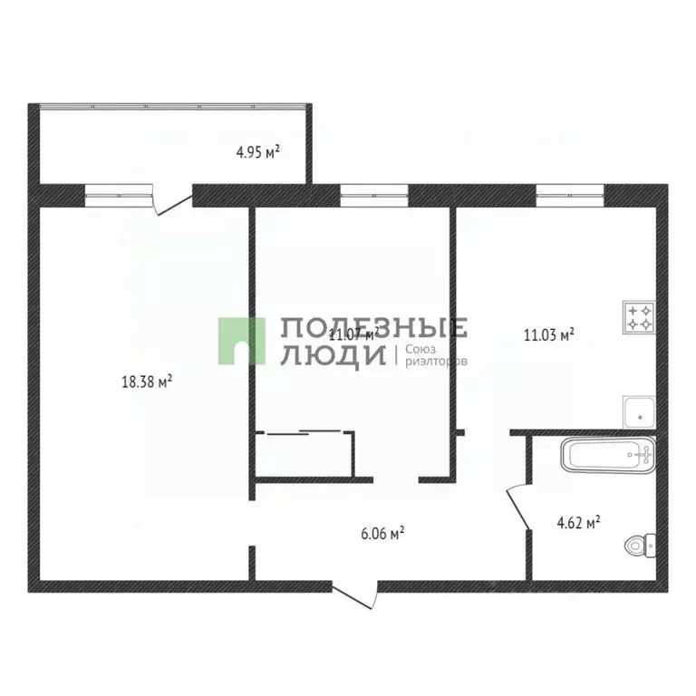 2-к кв. Красноярский край, Красноярск Соколовская ул., 20В (53.01 м) - Фото 1