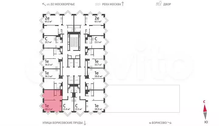 1-к. квартира, 40,4 м, 30/30 эт. - Фото 1