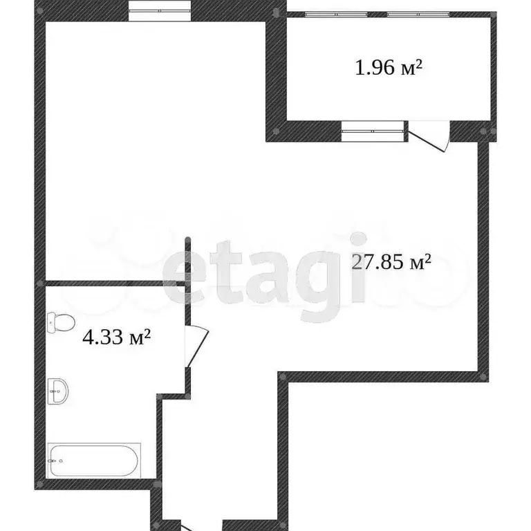 1-к. квартира, 42 м, 1/9 эт. - Фото 0