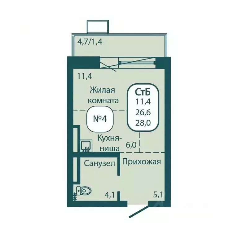 Студия Московская область, Солнечногорск городской округ, Андреевка ... - Фото 1