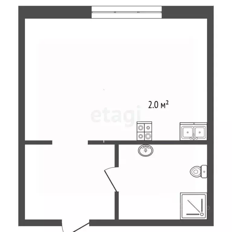 Студия Тюменская область, Тюмень ул. Беляева, 23/1 (17.4 м) - Фото 1