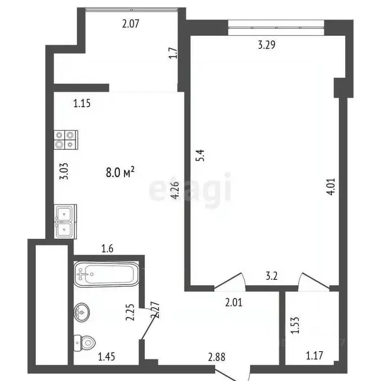 1-к кв. Крым, Симферополь ул. Маршала Советского Союза Буденного С.М. ... - Фото 1