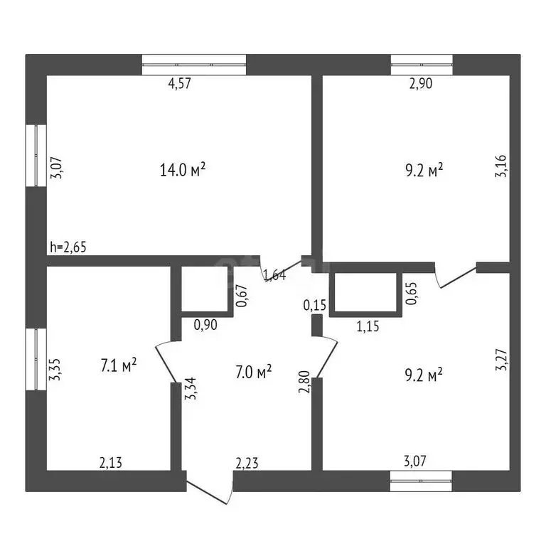 Дом в посёлок Ленинский, Юбилейная улица (46.5 м) - Фото 2