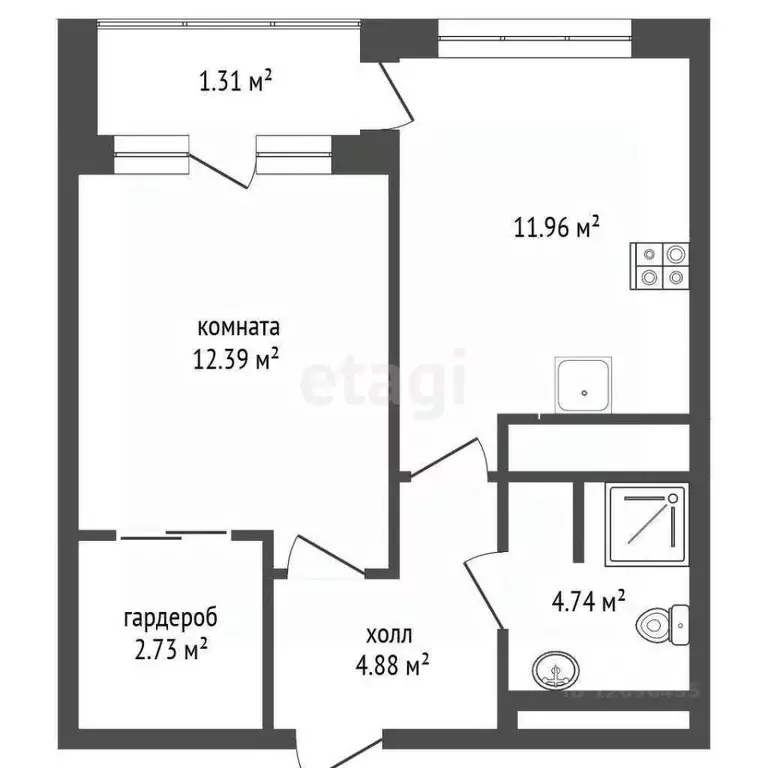 1-к кв. Москва 3-я Хорошевская ул., 17А (36.9 м) - Фото 1