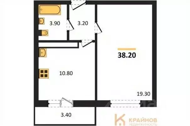 1-к кв. Воронежская область, Воронеж ул. Шидловского, 22 (38.2 м) - Фото 0