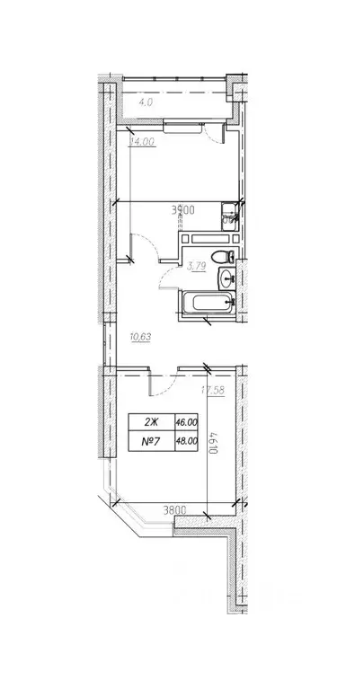 2-к кв. Приморский край, Владивосток ул. Расула Гамзатова, 5к3 (48.0 ... - Фото 1