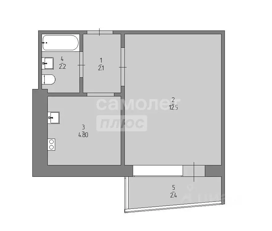 1-к кв. Башкортостан, Уфа ул. Николая Дмитриева, 7/1 (21.6 м) - Фото 2