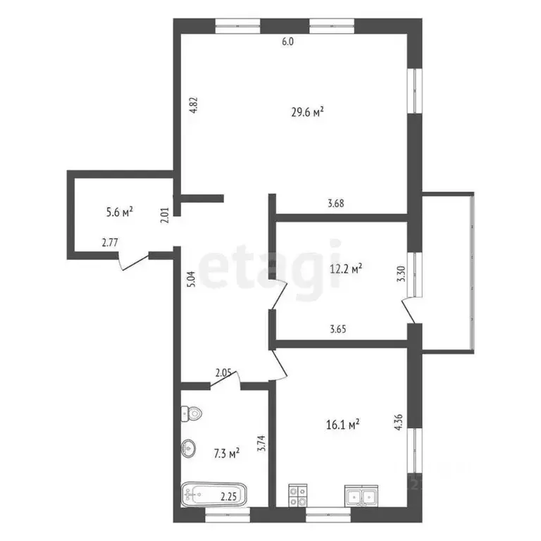 2-к кв. Архангельская область, Коряжма Театральная ул., 1А (82.1 м) - Фото 1