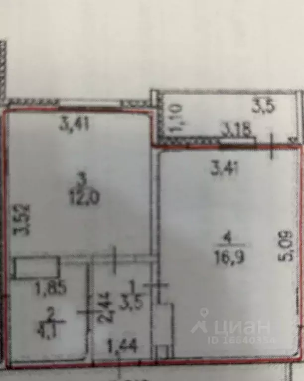 1-к кв. Оренбургская область, Оренбург Уральская ул., 2/22 (38.5 м) - Фото 2