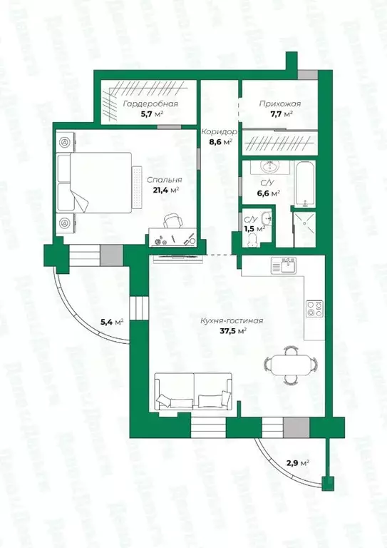 2-к кв. Кировская область, Киров ул. Володарского, 108 (99.6 м) - Фото 1