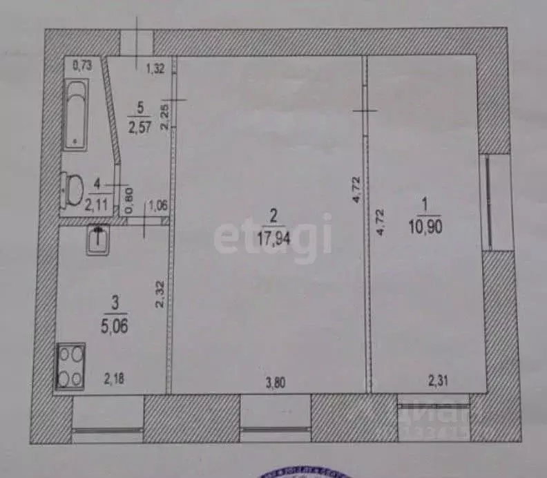 2-к кв. Ульяновская область, Ульяновск ул. Гафурова, 19 (38.6 м) - Фото 2