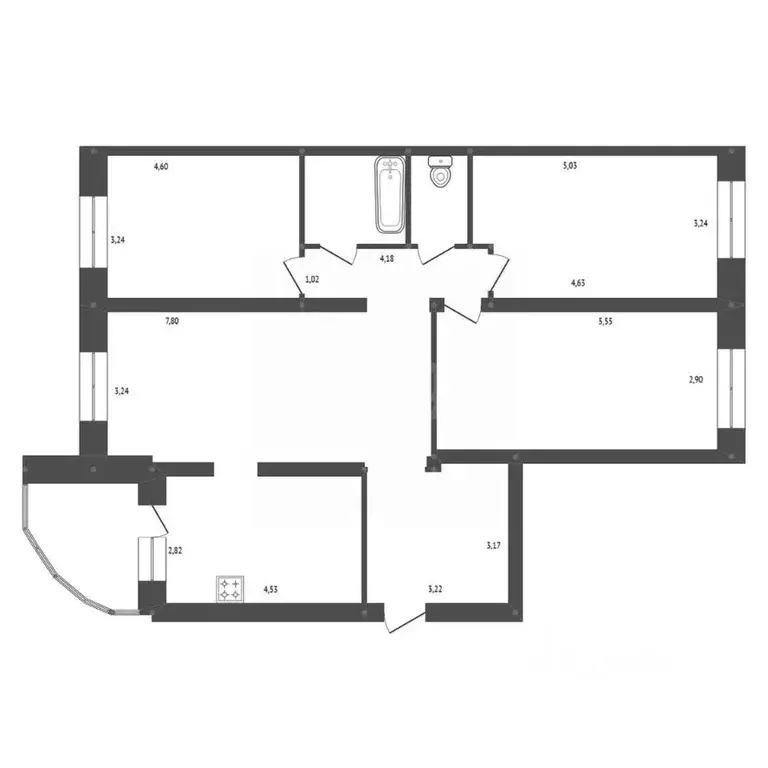 4-к кв. Амурская область, Белогорск Вольный пер., 15 (106.9 м) - Фото 1
