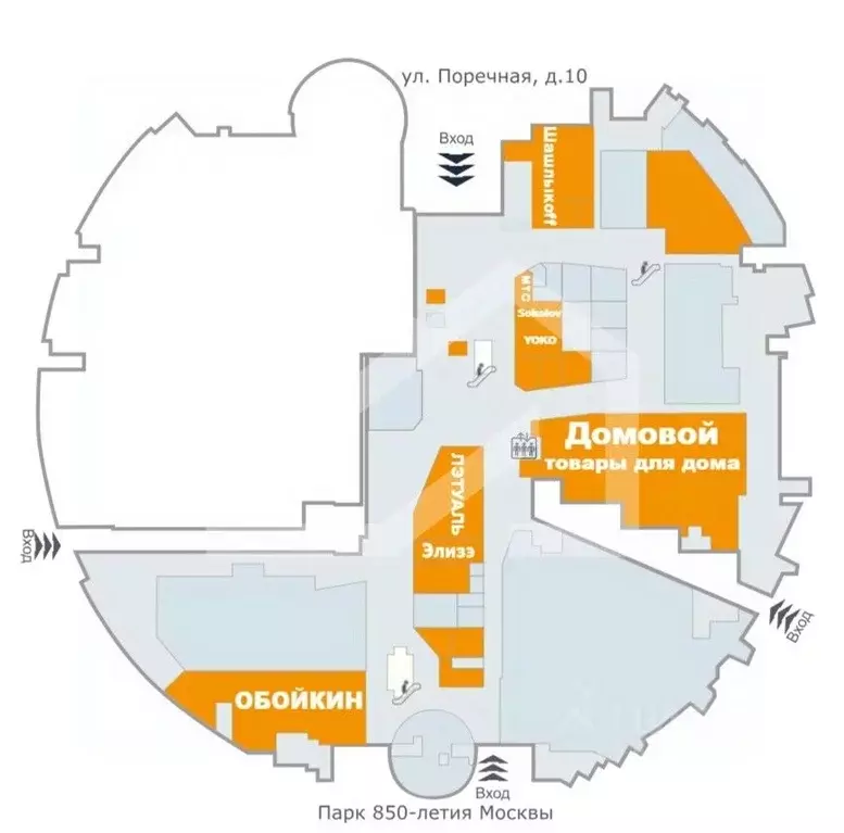 Помещение свободного назначения в Москва Поречная ул., 10 (88547 м) - Фото 2