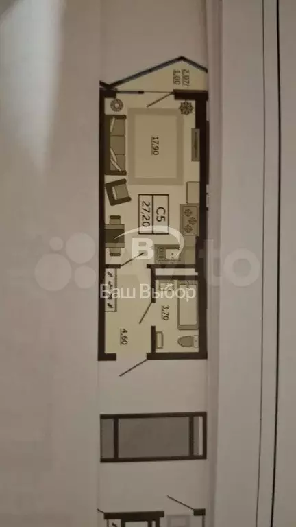 Квартира-студия, 27 м, 20/26 эт. - Фото 0