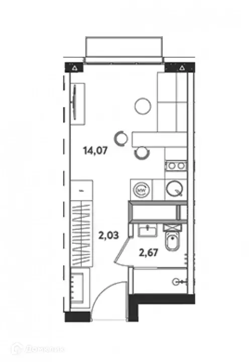 Продаётся квартира-студия, 19.14 м - Фото 1