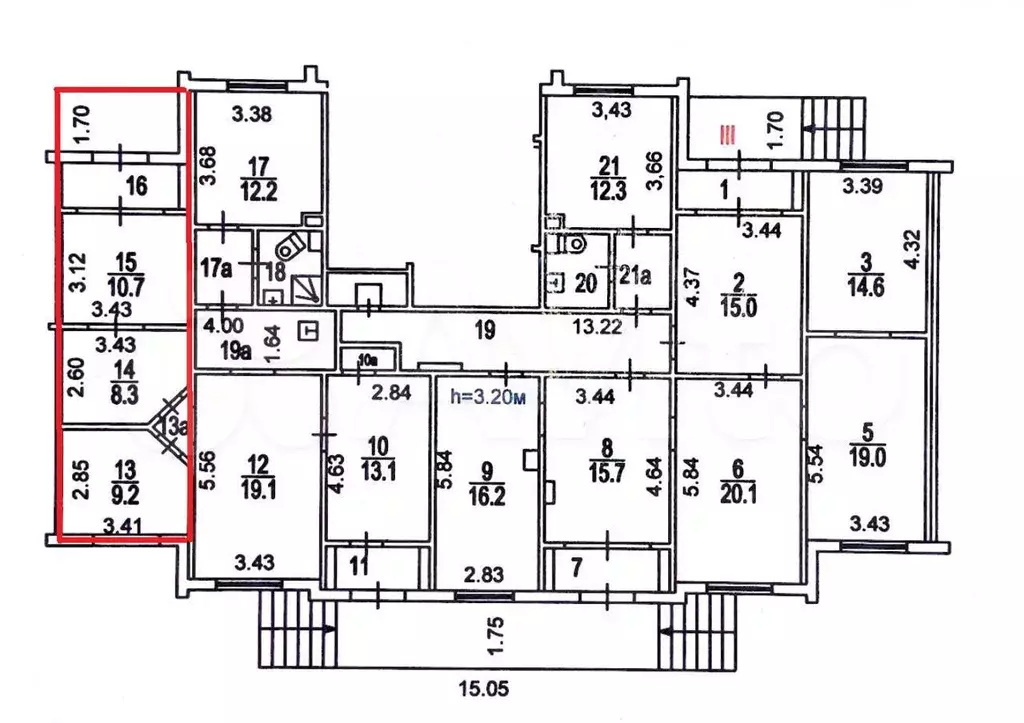 офис с окном, 32.2 м - Фото 1