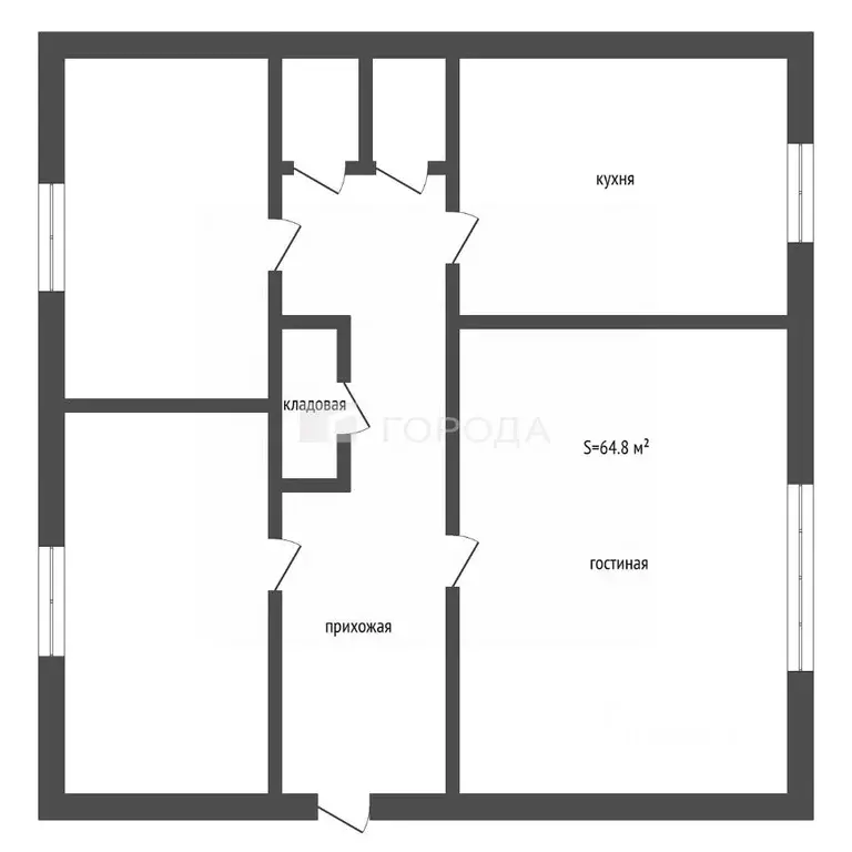 3-к кв. Кемеровская область, Прокопьевск Союзная ул., 67 (64.8 м) - Фото 2