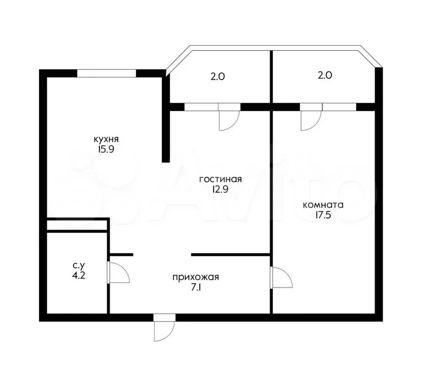 2-к. квартира, 65 м, 2/22 эт. - Фото 0