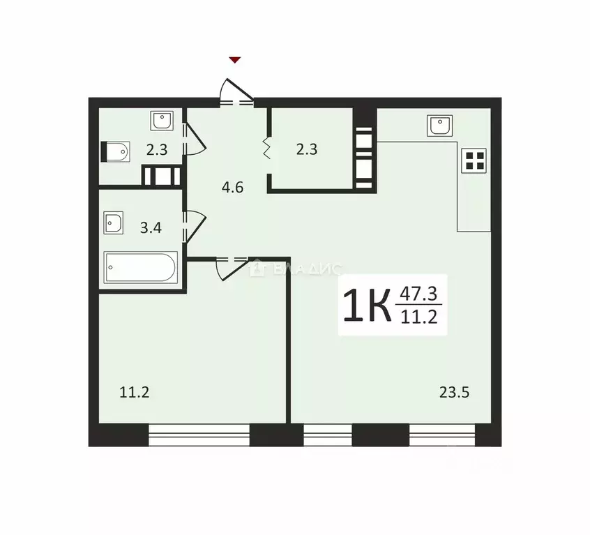 1-к кв. Санкт-Петербург Аэронавт жилой комплекс, Куинджи жилой ... - Фото 2