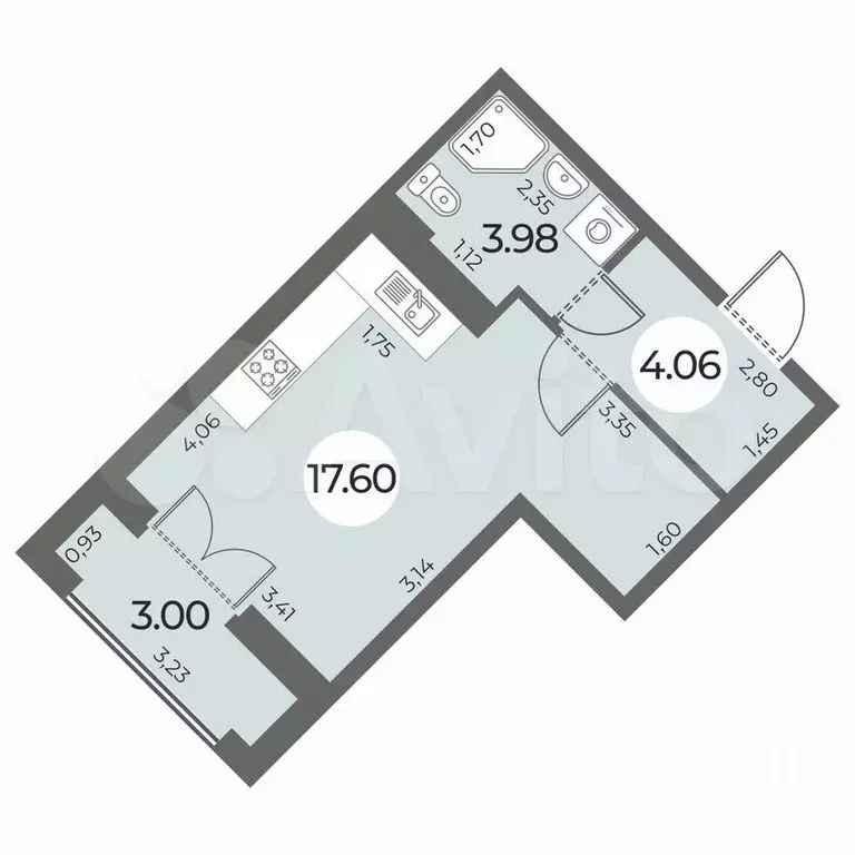 Квартира-студия, 27 м, 19/24 эт. - Фото 0