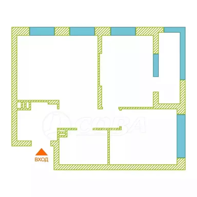 2-комнатная квартира: Тюмень, улица Андрея Кореневского, 11 (49.2 м) - Фото 1