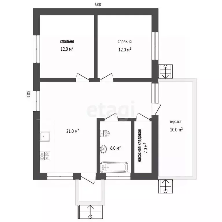 Дом в Тюменская область, Нижнетавдинский муниципальный округ, ... - Фото 2