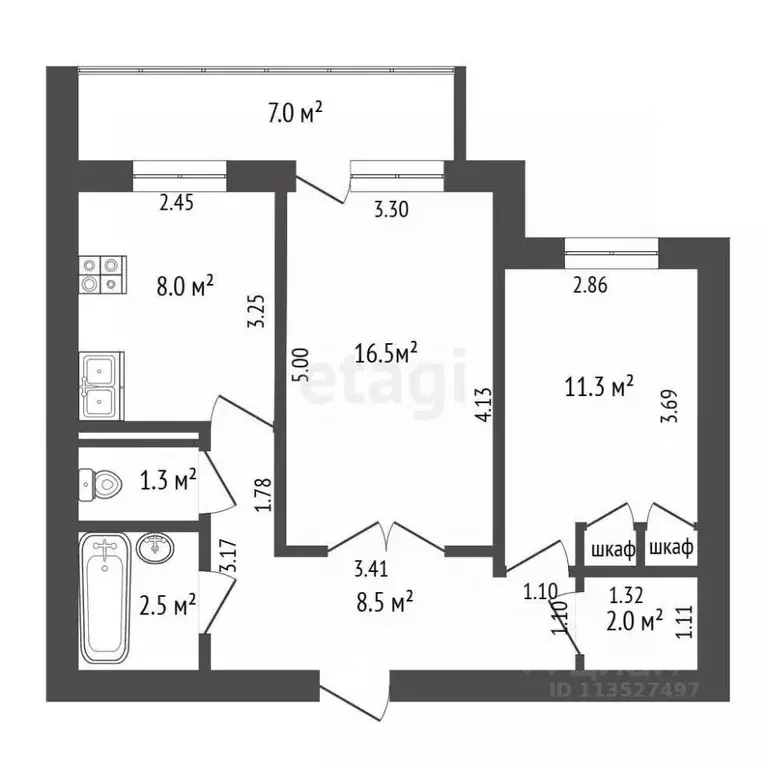 2-к кв. Калужская область, Кременки Жуковский район, ул. Дашковой, 3 ... - Фото 2