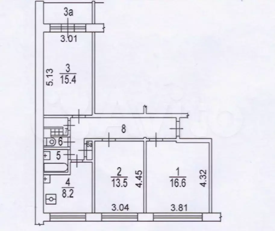 3-к. квартира, 70 м, 6/9 эт. - Фото 0