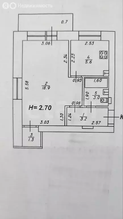 1-комнатная квартира: Тверь, улица Фадеева, 14 (32.7 м) - Фото 1