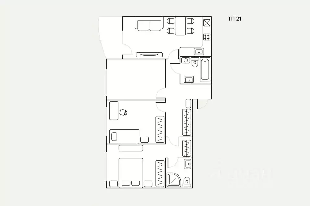 4-к кв. Москва ш. Энтузиастов, 3к1 (95.0 м) - Фото 2