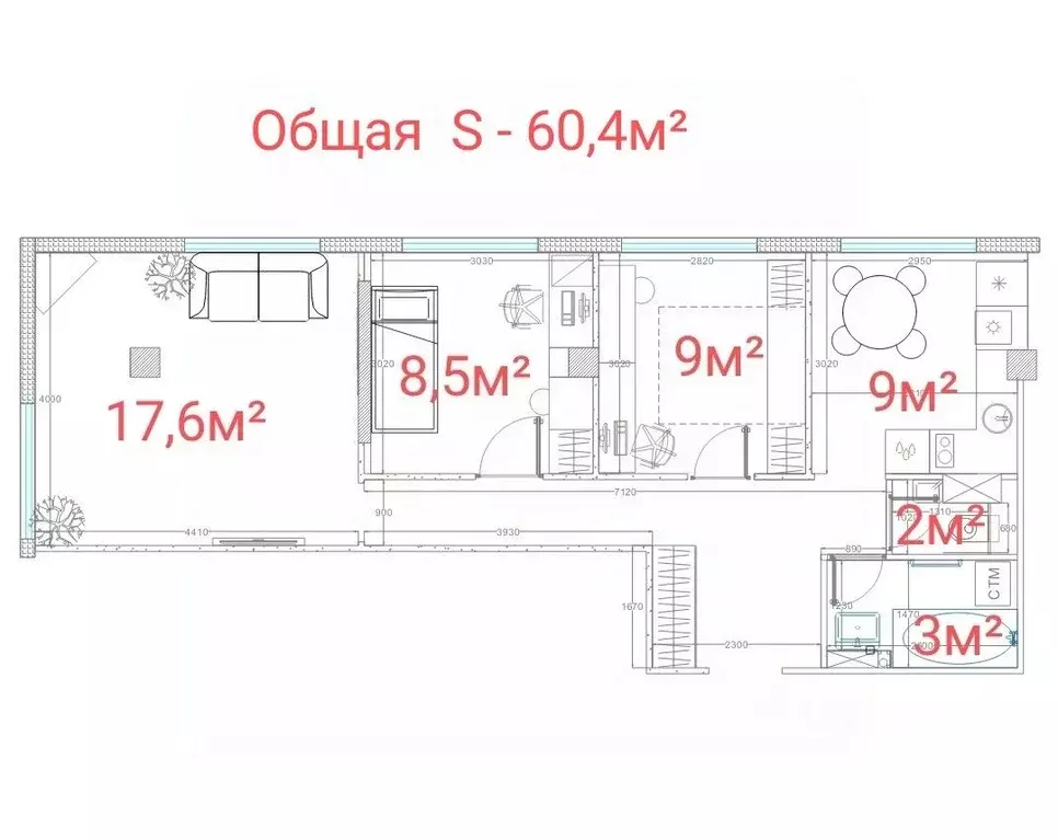 3-к кв. Ленинградская область, Мурино Всеволожский район, ул. Шоссе в ... - Фото 1