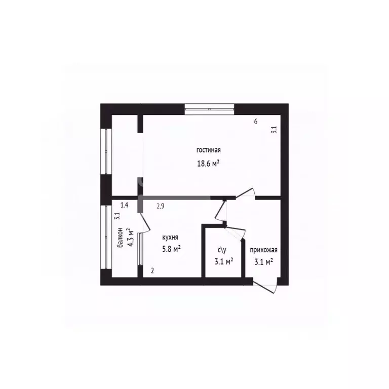 1-к кв. Дагестан, Дербент просп. Агасиева, 13Г (43.8 м) - Фото 2