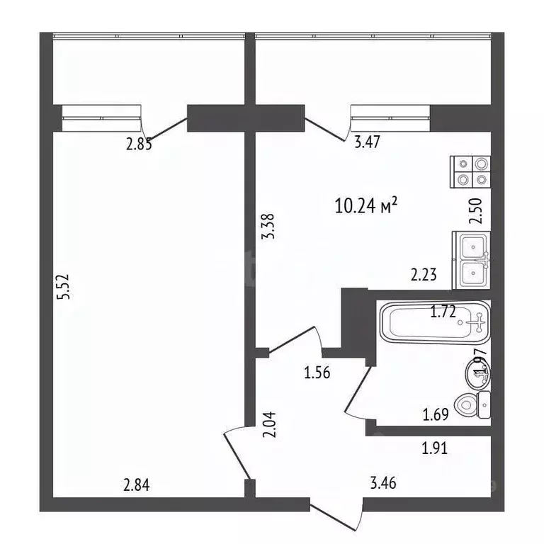 1-к кв. Мордовия, Саранск ул. Фурманова, 67 (34.0 м) - Фото 2