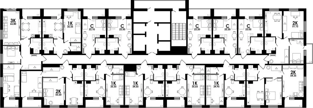 1-комнатная квартира: Нижний Новгород, Коломенская улица, 8к4 (36.55 ... - Фото 1